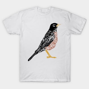 American Robin Litho edit T-Shirt